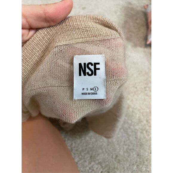 NSF Cashmere Neutral Cardigan - Picture 3 of 5